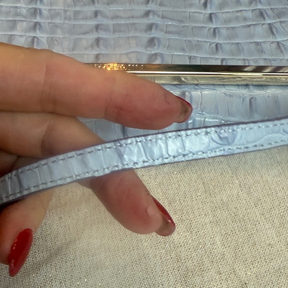 Brahmin Light Gray Croc-Embossed Clutch - Picture 10 of 12